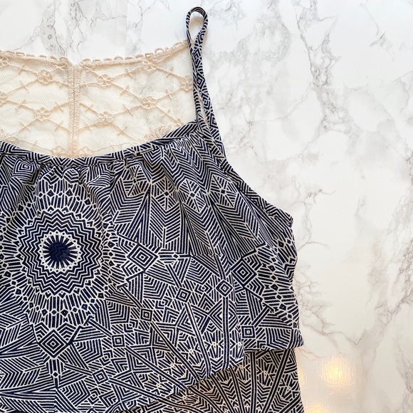 Pacsun Kirra Printed Top Blue Size Small - Picture 2 of 5